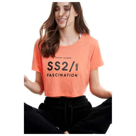 Bodytalk Γυναικεία κοντομάνικη μπλούζα crop